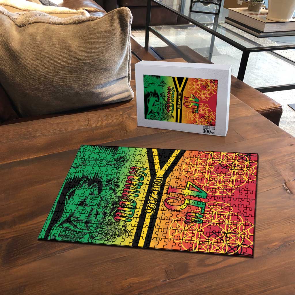 Hapi 45th Indipendens Dei Vanuatu Puzzle Yumi 1980 with Vanuatuan Beach Landscape - Polynesian Pride