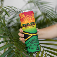 Hapi 45th Indipendens Dei Vanuatu Skinny Tumbler Yumi 1980 with Vanuatuan Beach Landscape LT9 - Polynesian Pride