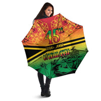 Hapi 45th Indipendens Dei Vanuatu Umbrella Yumi 1980 with Vanuatuan Beach Landscape - Polynesian Pride