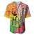 Vanuatu 45th Anniversary Baseball Jersey Polynesian with Sand Drawing Pattern