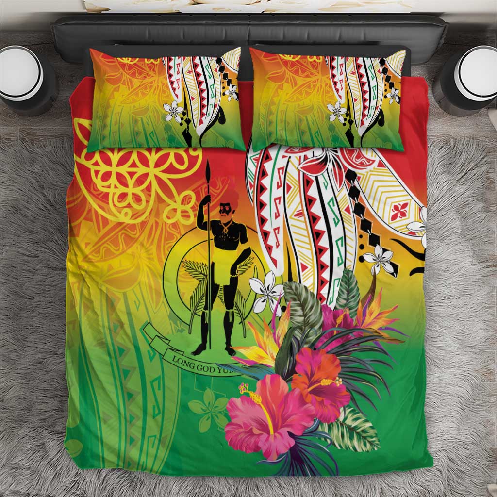 Vanuatu 45th Anniversary Bedding Set Polynesian with Sand Drawing Pattern LT9 Red - Polynesian Pride
