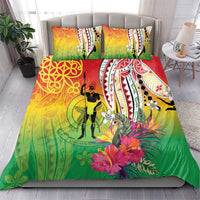 Vanuatu 45th Anniversary Bedding Set Polynesian with Sand Drawing Pattern LT9 - Polynesian Pride