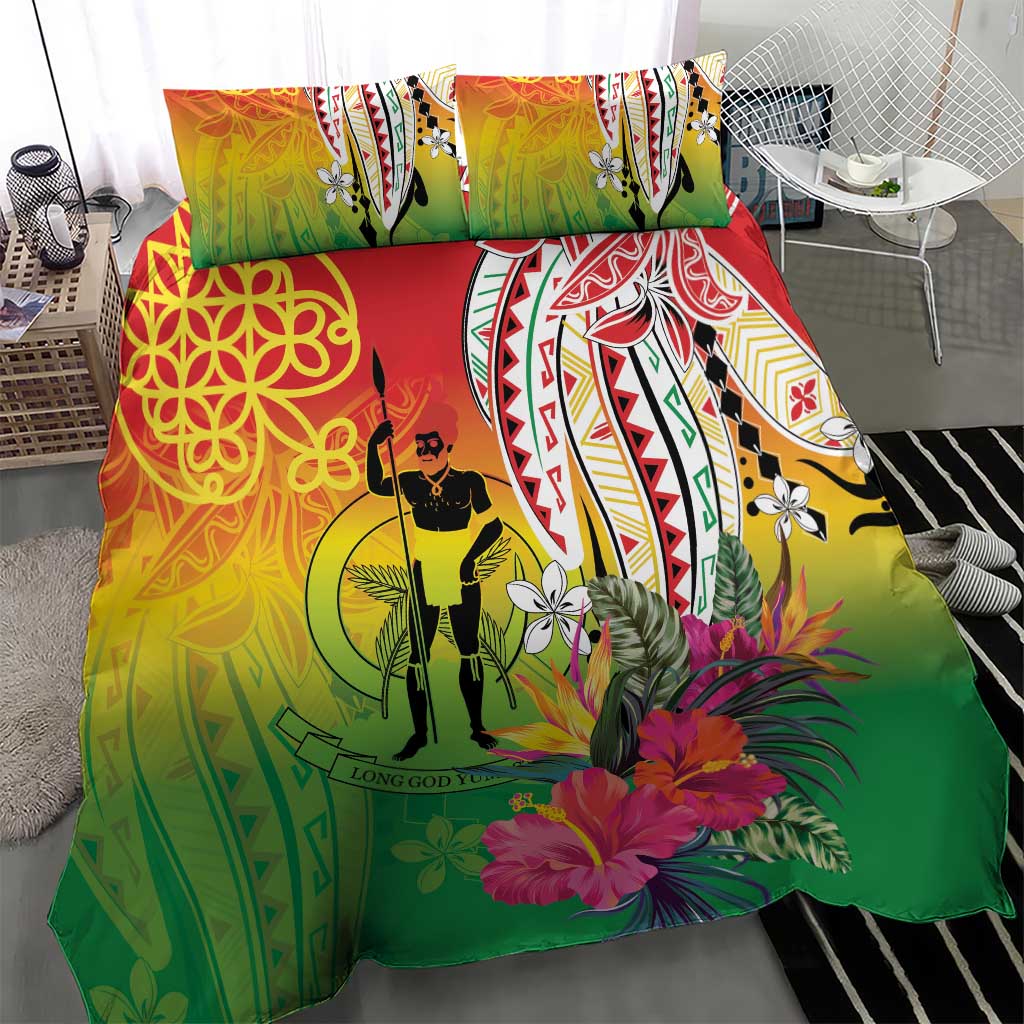Vanuatu 45th Anniversary Bedding Set Polynesian with Sand Drawing Pattern LT9 - Polynesian Pride
