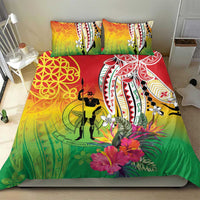 Vanuatu 45th Anniversary Bedding Set Polynesian with Sand Drawing Pattern LT9 - Polynesian Pride