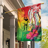 Vanuatu 45th Anniversary Garden Flag Polynesian with Sand Drawing Pattern