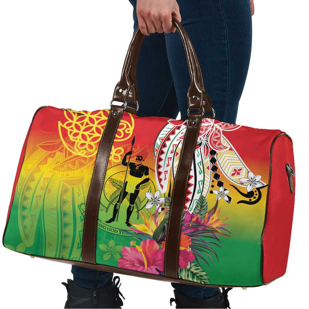 Vanuatu 45th Anniversary Travel Bag Polynesian with Sand Drawing Pattern - Polynesian Pride