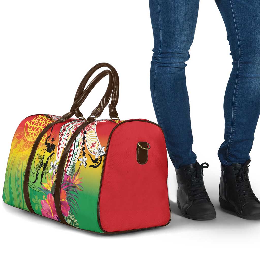 Vanuatu 45th Anniversary Travel Bag Polynesian with Sand Drawing Pattern - Polynesian Pride