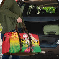 Vanuatu 45th Anniversary Travel Bag Polynesian with Sand Drawing Pattern - Polynesian Pride