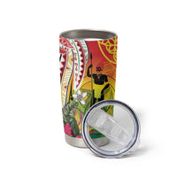 Vanuatu 45th Anniversary Tumbler Cup Polynesian with Sand Drawing Pattern LT9 - Polynesian Pride
