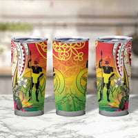 Vanuatu 45th Anniversary Tumbler Cup Polynesian with Sand Drawing Pattern LT9 - Polynesian Pride