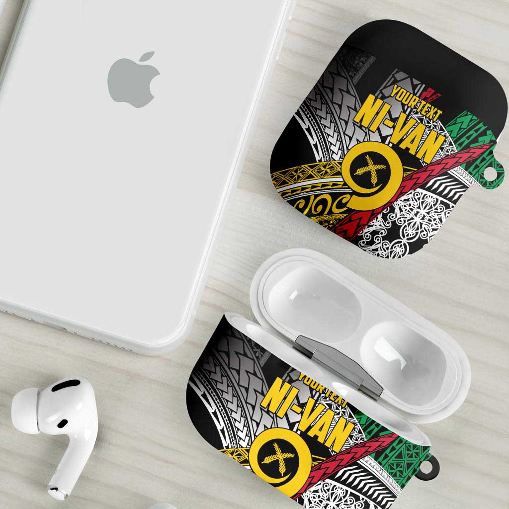 Vanuatu Proud to be Ni-van Personalised AirPods Case with Mutis En Atan Patterns - Polynesian Pride