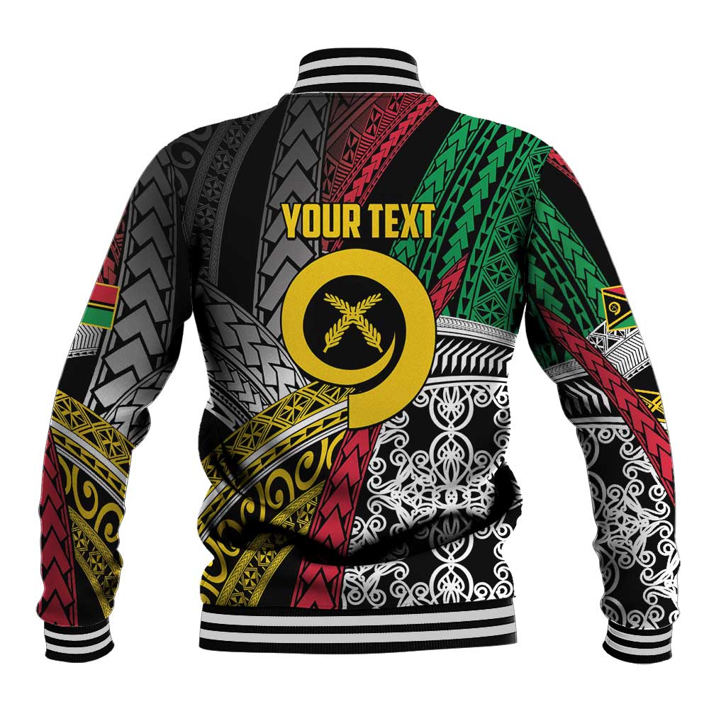 Vanuatu Proud to be Ni-van Personalised Baseball Jacket with Mutis En Atan Patterns