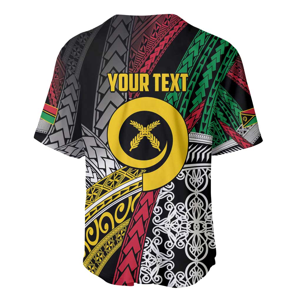 Vanuatu Proud to be Ni-van Personalised Baseball Jersey with Mutis En Atan Patterns