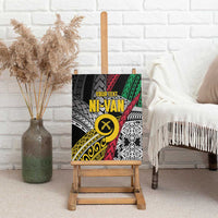 Vanuatu Proud to be Ni-van Personalised Canvas Wall Art with Mutis En Atan Patterns