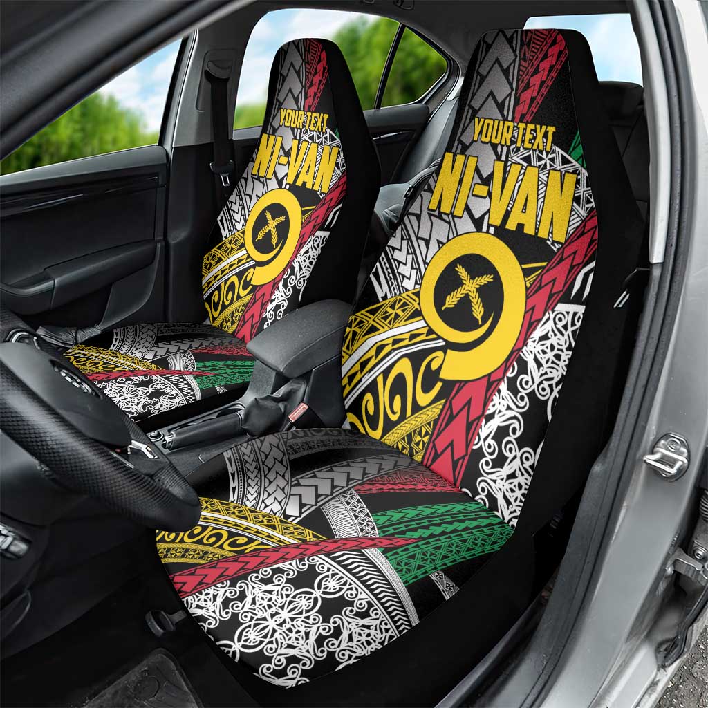 Vanuatu Proud to be Ni-van Personalised Car Seat Cover with Mutis En Atan Patterns
