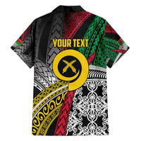 Vanuatu Proud to be Ni-van Personalised Family Matching Off Shoulder Short Dress and Hawaiian Shirt with Mutis En Atan Patterns