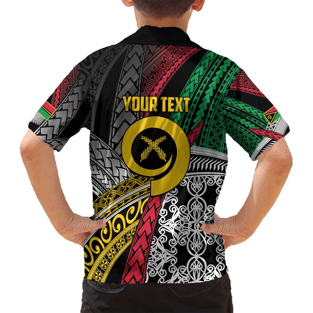 Vanuatu Proud to be Ni-van Personalised Family Matching Tank Maxi Dress and Hawaiian Shirt with Mutis En Atan Patterns