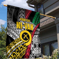 Vanuatu Proud to be Ni-van Personalised Garden Flag with Mutis En Atan Patterns