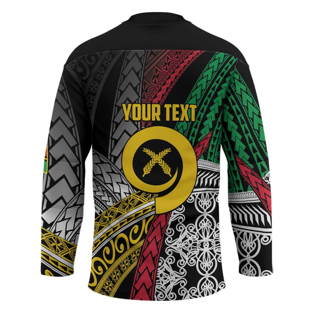 Vanuatu Proud to be Ni-van Personalised Hockey Jersey with Mutis En Atan Patterns - Polynesian Pride