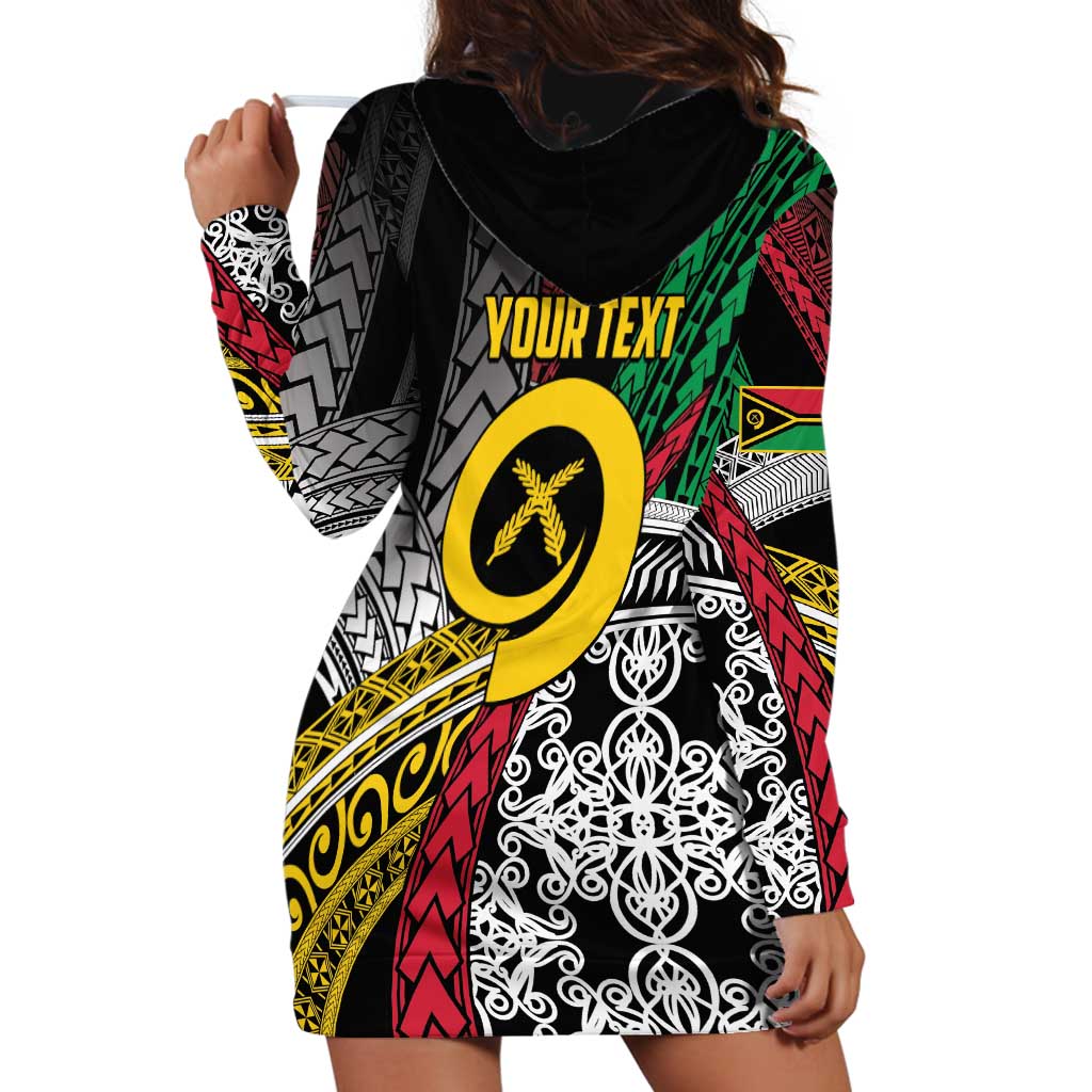 Vanuatu Proud to be Ni-van Personalised Hoodie Dress with Mutis En Atan Patterns