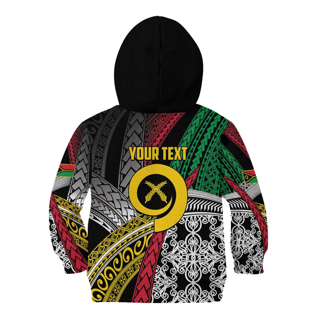 Vanuatu Proud to be Ni-van Personalised Kid Hoodie with Mutis En Atan Patterns