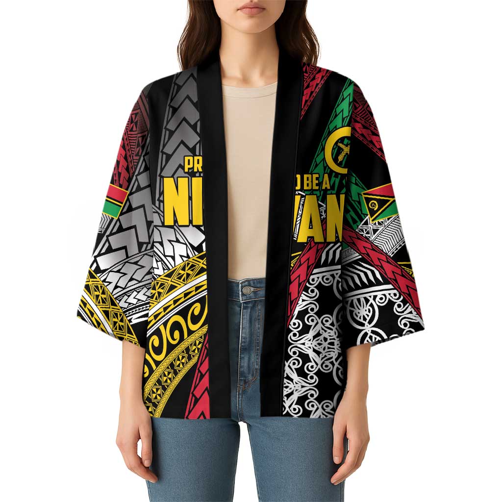 Vanuatu Proud to be Ni-van Personalised Kimono with Mutis En Atan Patterns - Polynesian Pride