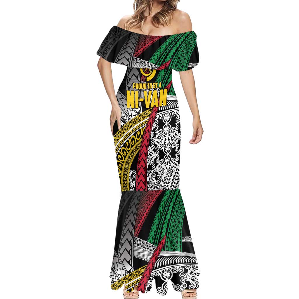 Vanuatu Proud to be Ni-van Personalised Mermaid Dress with Mutis En Atan Patterns