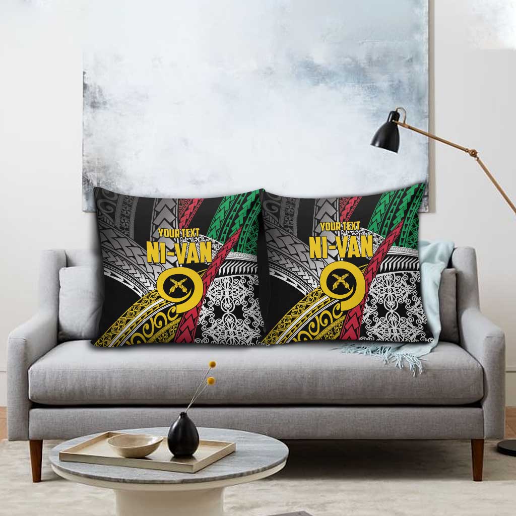 Vanuatu Proud to be Ni-van Personalised Pillow Cover with Mutis En Atan Patterns LT9 - Polynesian Pride