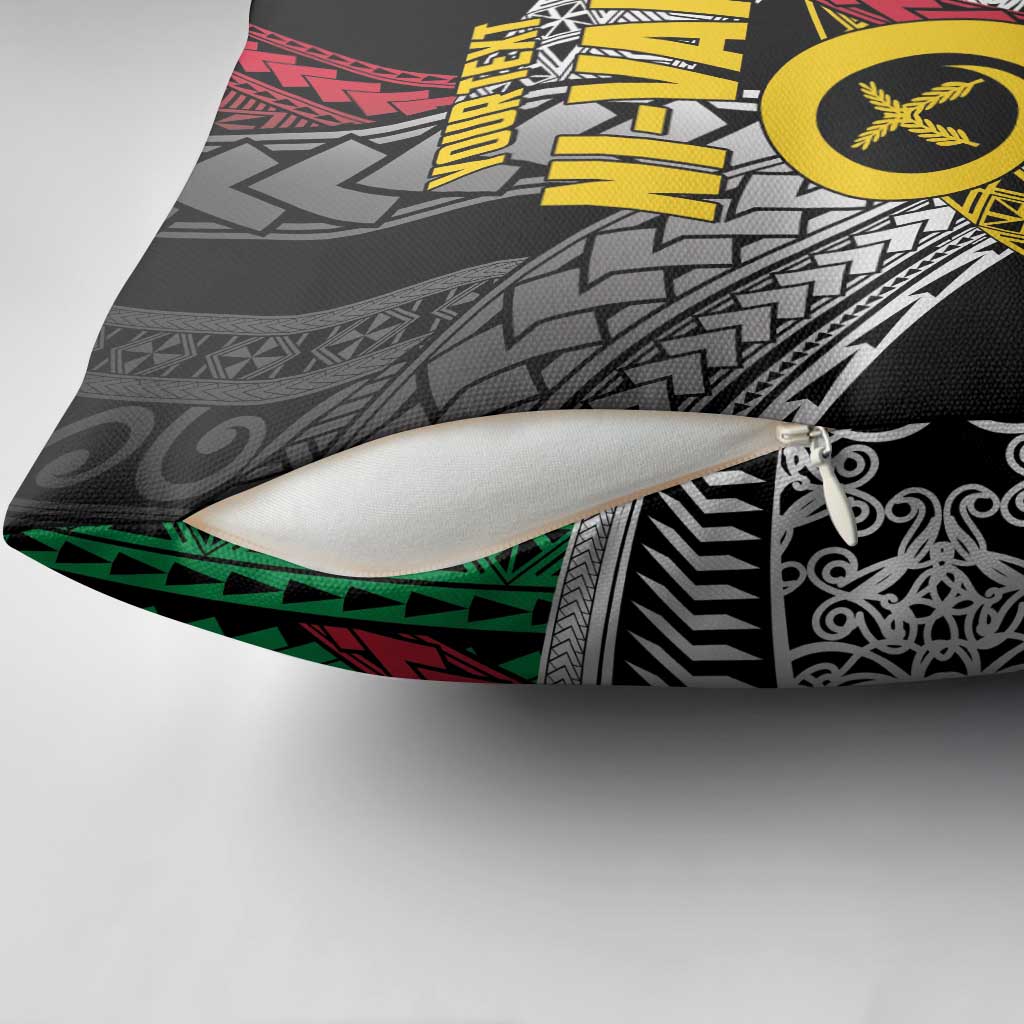 Vanuatu Proud to be Ni-van Personalised Pillow Cover with Mutis En Atan Patterns LT9 - Polynesian Pride