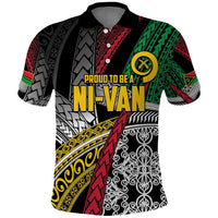 Vanuatu Proud to be Ni-van Personalised Polo Shirt with Mutis En Atan Patterns