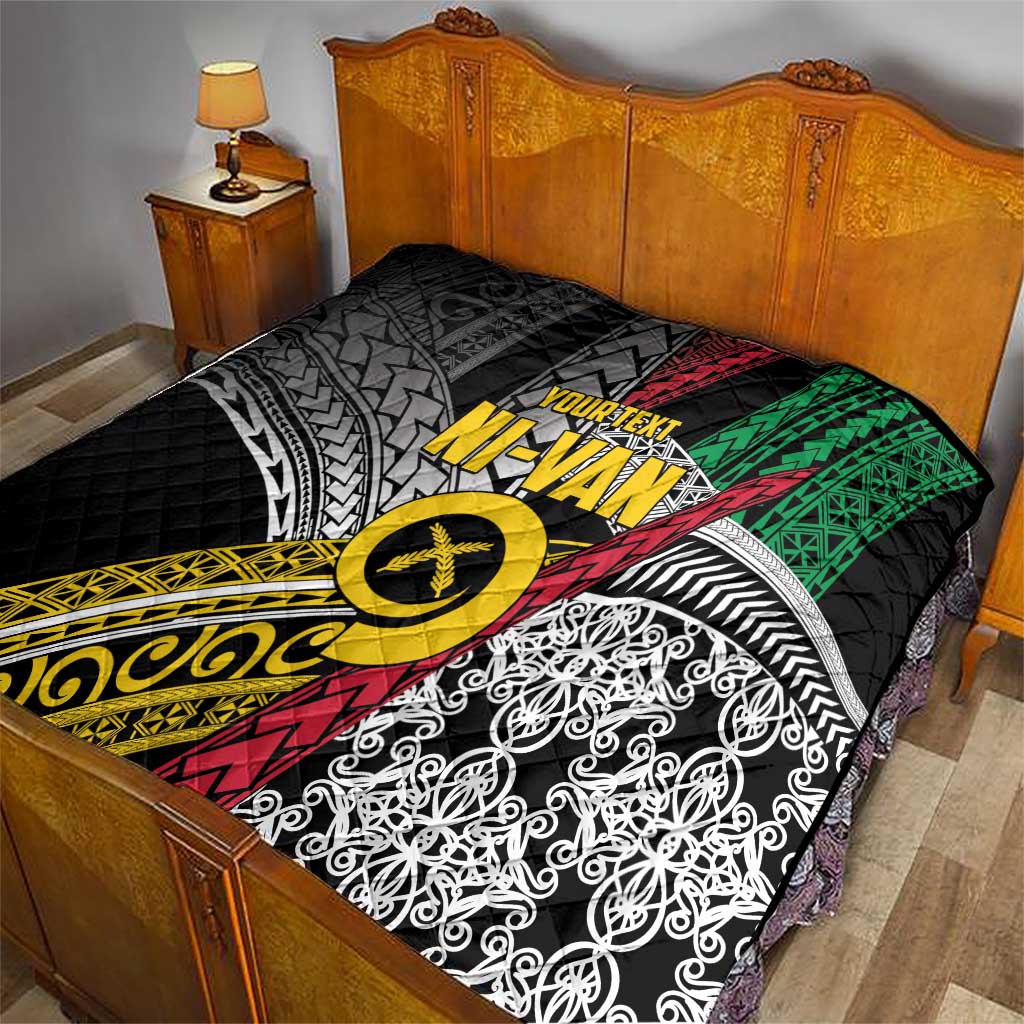 Vanuatu Proud to be Ni-van Personalised Quilt with Mutis En Atan Patterns