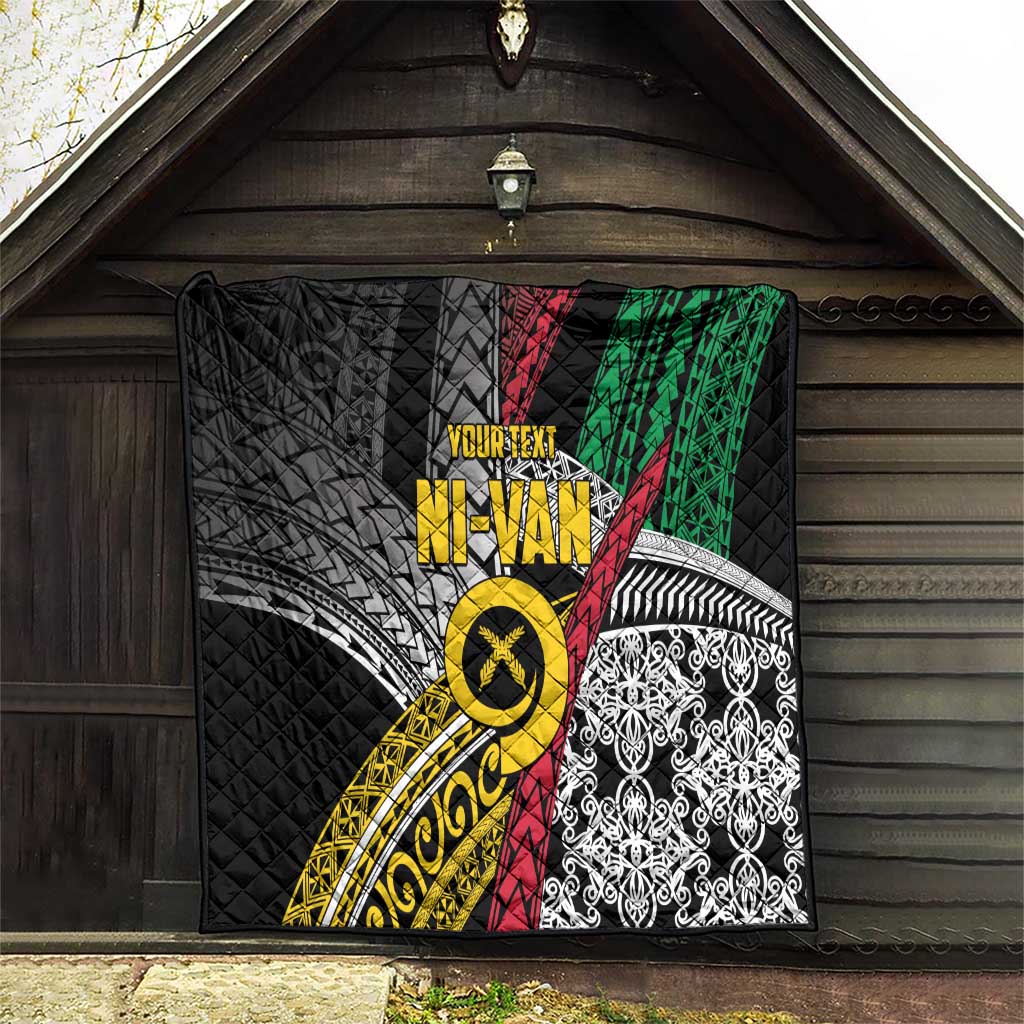 Vanuatu Proud to be Ni-van Personalised Quilt with Mutis En Atan Patterns