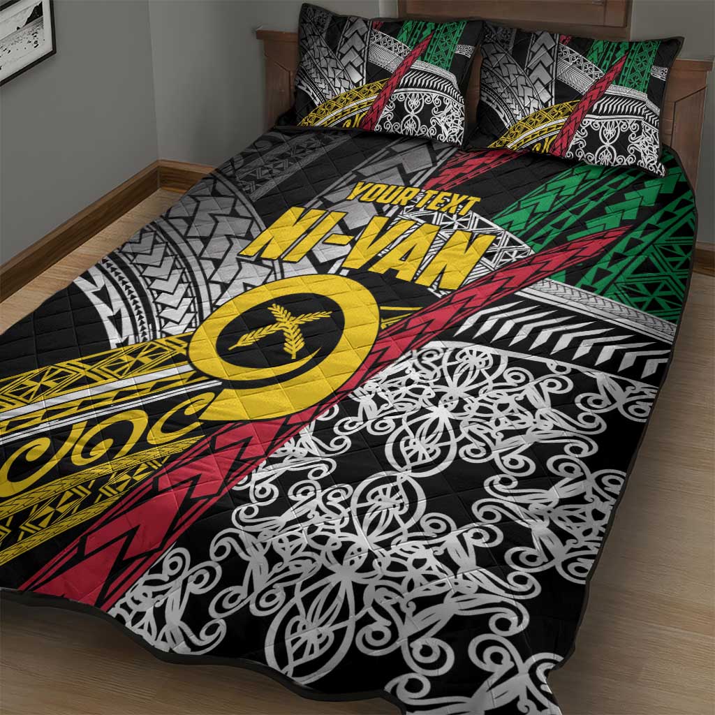 Vanuatu Proud to be Ni-van Personalised Quilt Bed Set with Mutis En Atan Patterns