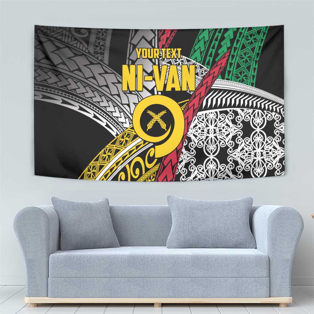 Vanuatu Proud to be Ni-van Personalised Tapestry with Mutis En Atan Patterns