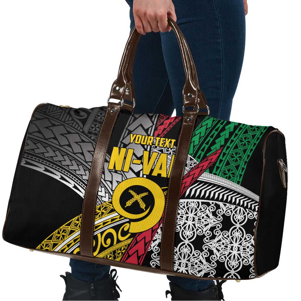 Vanuatu Proud to be Ni-van Personalised Travel Bag with Mutis En Atan Patterns - Polynesian Pride