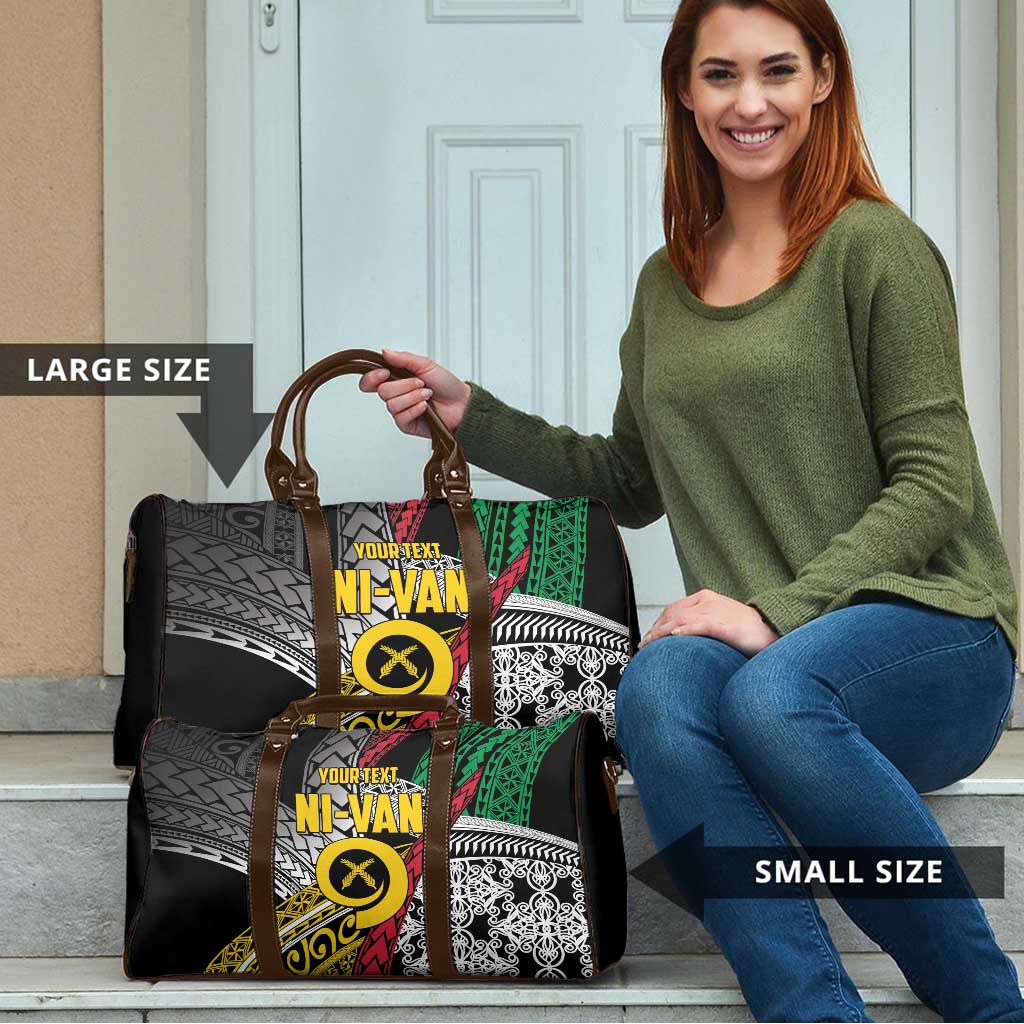 Vanuatu Proud to be Ni-van Personalised Travel Bag with Mutis En Atan Patterns - Polynesian Pride