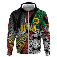 Vanuatu Proud to be Ni-van Personalised Zip Hoodie with Mutis En Atan Patterns
