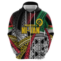 Vanuatu Proud to be Ni-van Personalised Zip Hoodie with Mutis En Atan Patterns
