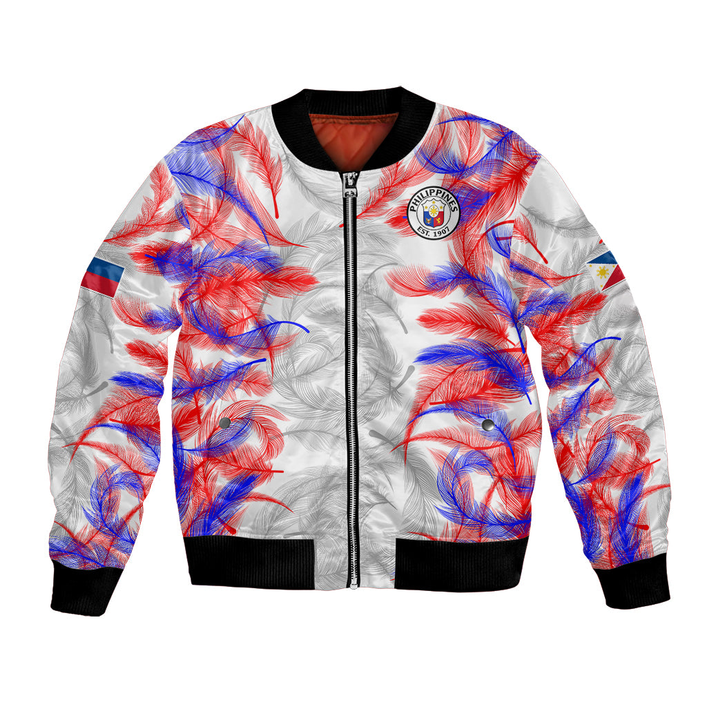 2023 Philippines Anzkals Football Bomber Jacket Pilipinas Be Unique LT9 Unisex White - Polynesian Pride