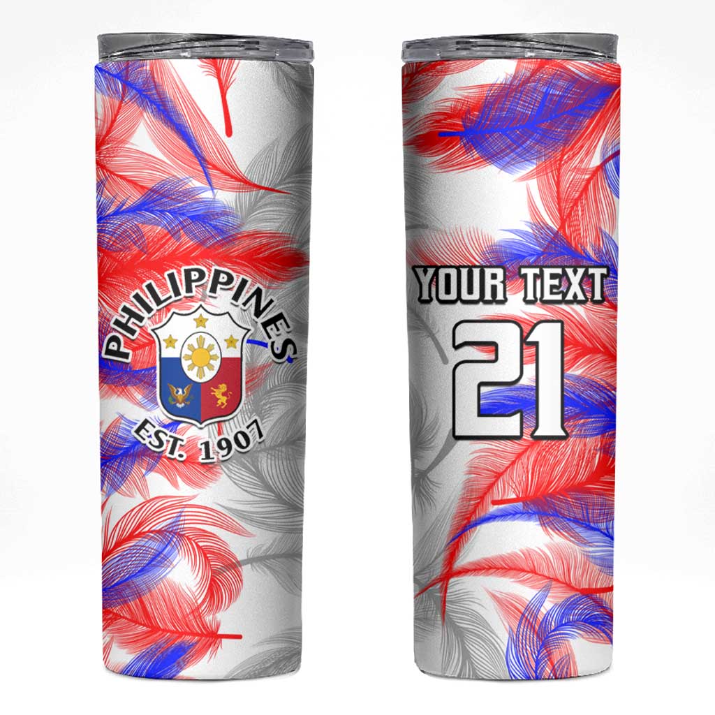 Custom Philippines Anzkals Football Skinny Tumbler Pilipinas Be Unique