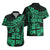Fiji Islands Hawaiian Shirt Coat of Arms Fijian Flower Polynesian Pattern - Green LT9 - Polynesian Pride