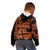 Fiji Islands Kid Hoodie Coat of Arms Fijian Flower Polynesian Pattern - Orange LT9 - Polynesian Pride