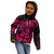 Fiji Islands Kid Hoodie Coat of Arms Fijian Flower Polynesian Pattern - Pink LT9 - Polynesian Pride