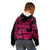 Fiji Islands Kid Hoodie Coat of Arms Fijian Flower Polynesian Pattern - Pink LT9 - Polynesian Pride