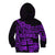 Fiji Islands Kid Hoodie Coat of Arms Fijian Flower Polynesian Pattern - Purple LT9 - Polynesian Pride