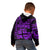 Fiji Islands Kid Hoodie Coat of Arms Fijian Flower Polynesian Pattern - Purple LT9 - Polynesian Pride