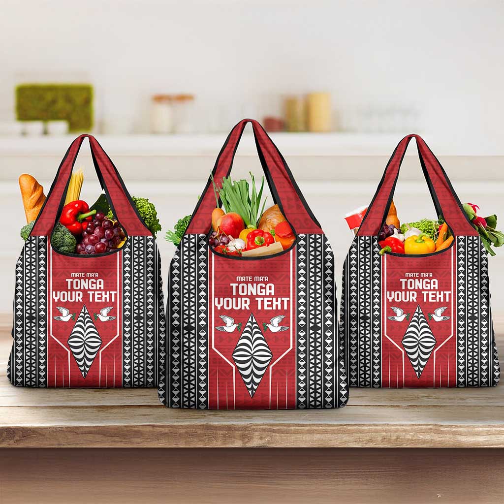 Custom Tonga Rugby Grocery Bag Mate Maa Kupesi Style