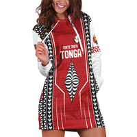 Custom Tonga Rugby Hoodie Dress Mate Maa Kupesi Style LT9 Red - Polynesian Pride