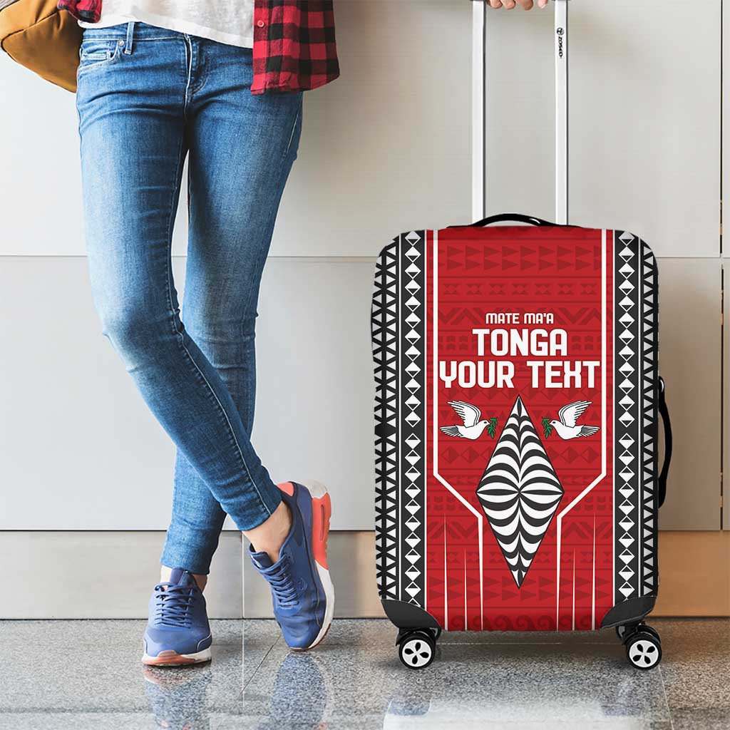 Custom Tonga Rugby Luggage Cover Mate Maa Kupesi Style