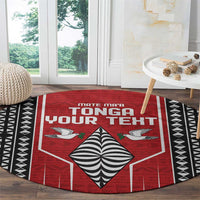 Custom Tonga Rugby Round Carpet Mate Maa Kupesi Style